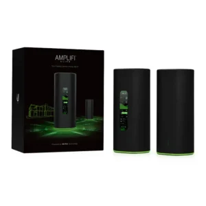 Set Mesh Router + MeshPoint Ubiquiti AmpliFi Alien AFi-ALN, imagine cutie originală cu router și access point
